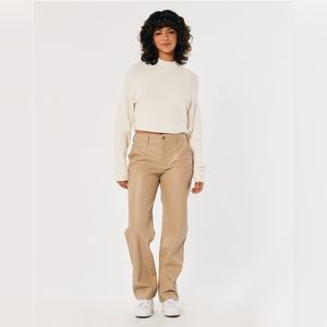 Hollister Faux Leather Dad Pants